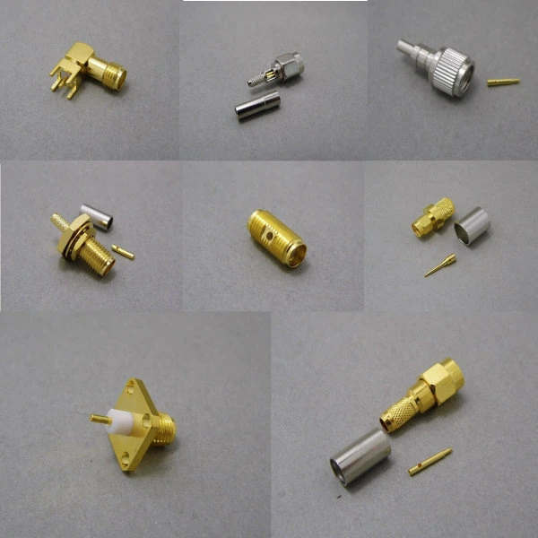 Antenna Wire Electrical Waterproof Female Jack Straight RF Coaxial SMA Connector Terminals for PCB Mount