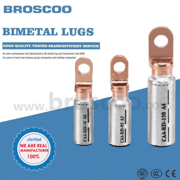 Non-Insulating Electrical Eyelet Copper Grounding Terminal Lug, Crimp Ring Cable Lug