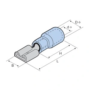 FDD Series 22-10AWG Electrical Wire Crimping Connectors Pre-Insulated Spade Female Disconnect Crimp Cable Terminals