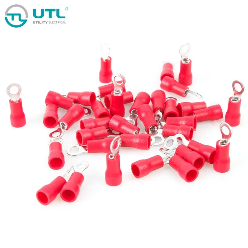 Terminals Electrical Cable Lugs Wire Termination Crimp Copper Round Ring Insulated Connector Terminal