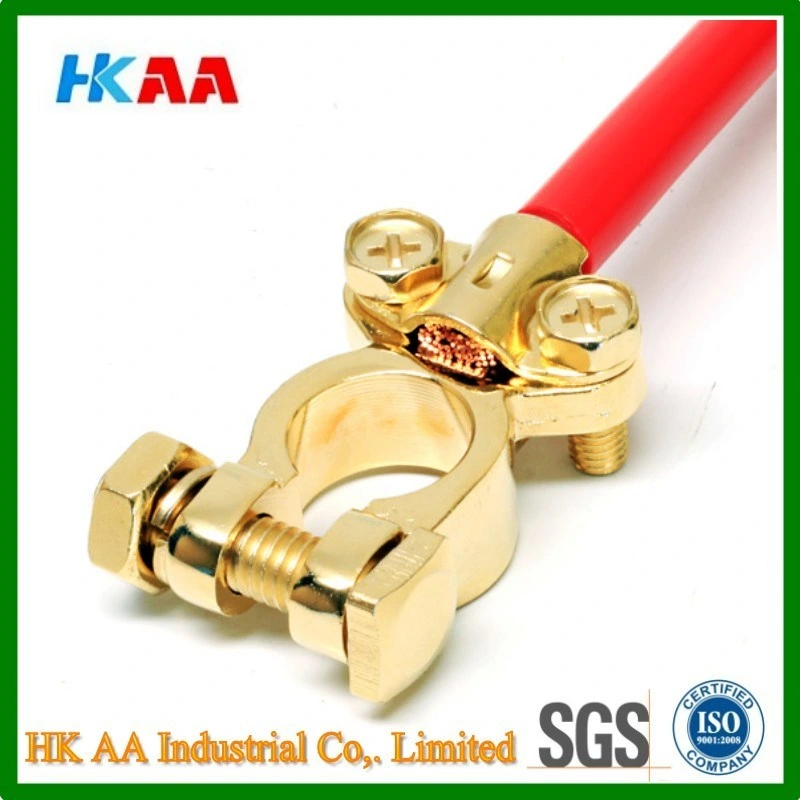 Customized High Quality Gold Plated Brass Car Battery Terminal Adapter