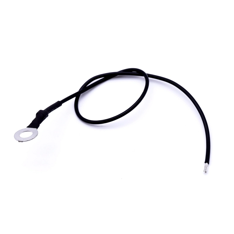 Ground Loop Cable Processing Black Single-Head Ground Ring Terminal Cable
