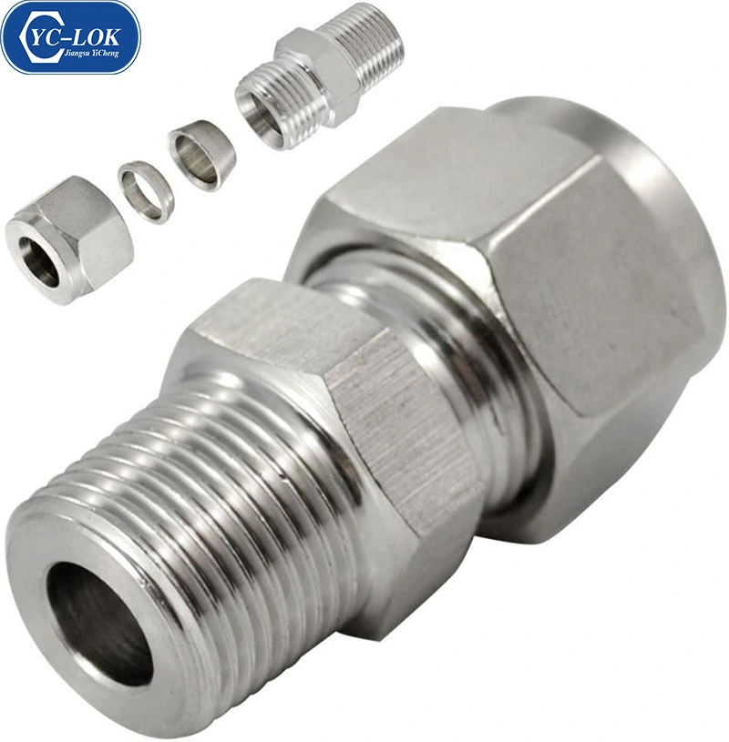 Stainless Steel 316 304 Cm Male Connectors with Cutting Rings