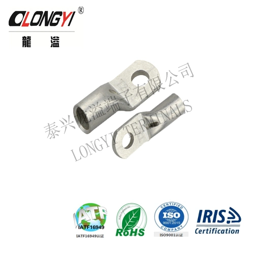 Longyi Good Corrosion Resistance Electro Tin Plated Copper Non-Insulated Copper Lugs Type Terminal Wire Connector Copper Lugs T50-10