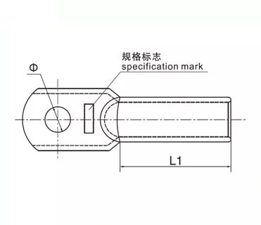 G Type Electrical Tube Copper Connecting Terminal Lug