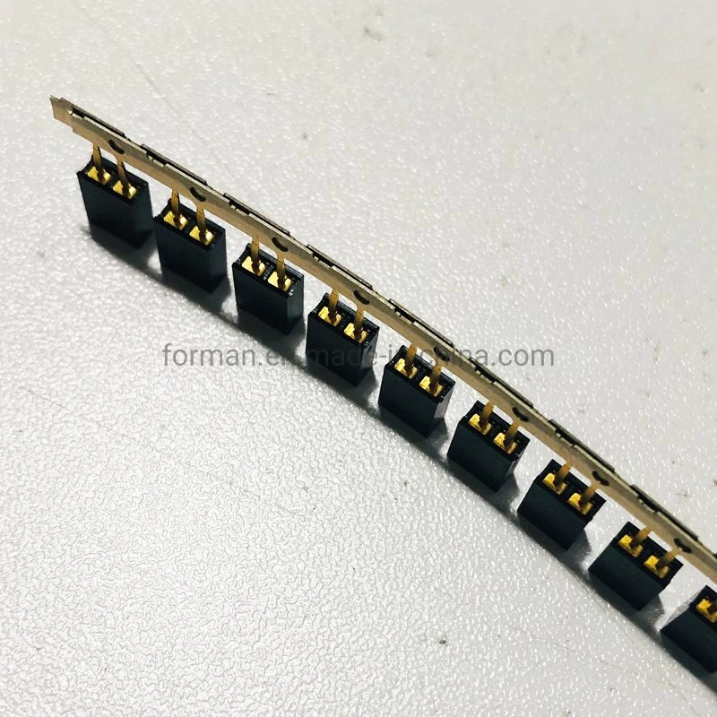 Wire to Board PCB Spare Parts Power transmission Connector 2.54 Pitch Female Pin Header 1X2 Straight Terminals