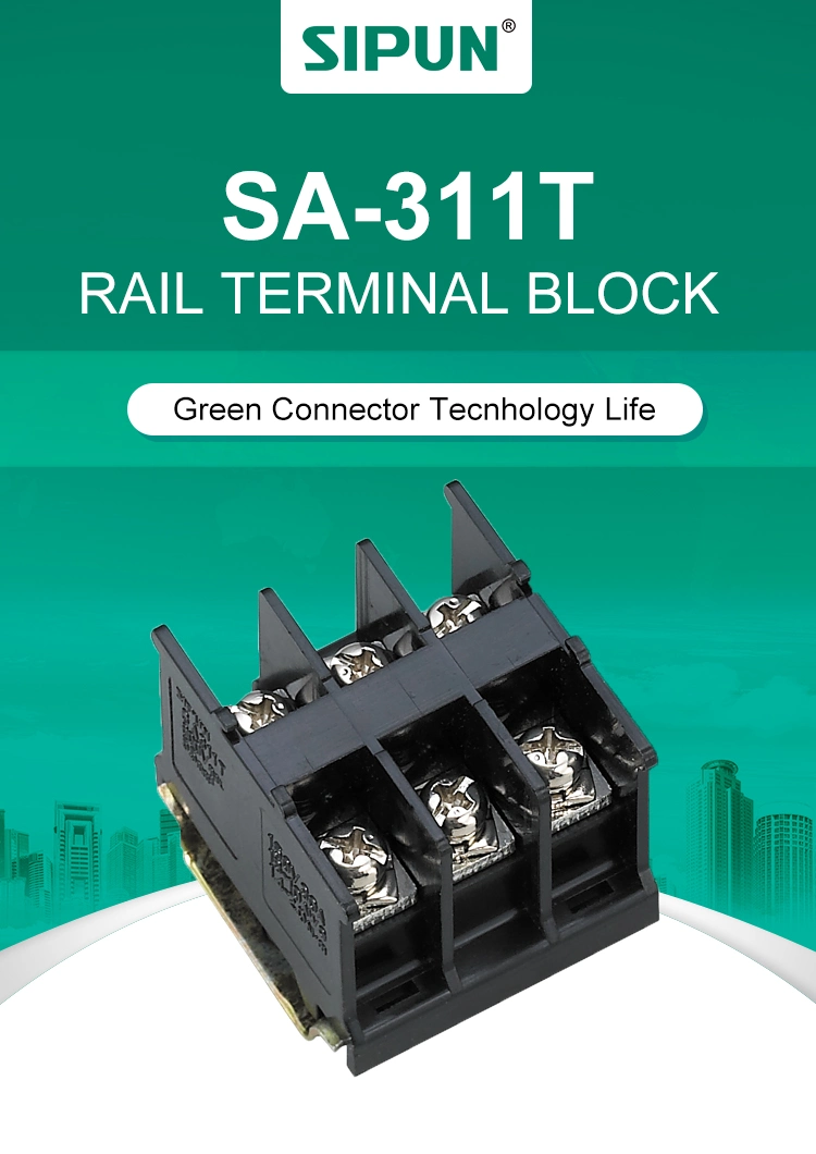 Ba311t End Ring Connector AWG18-10 DIN Rail Terminal Block