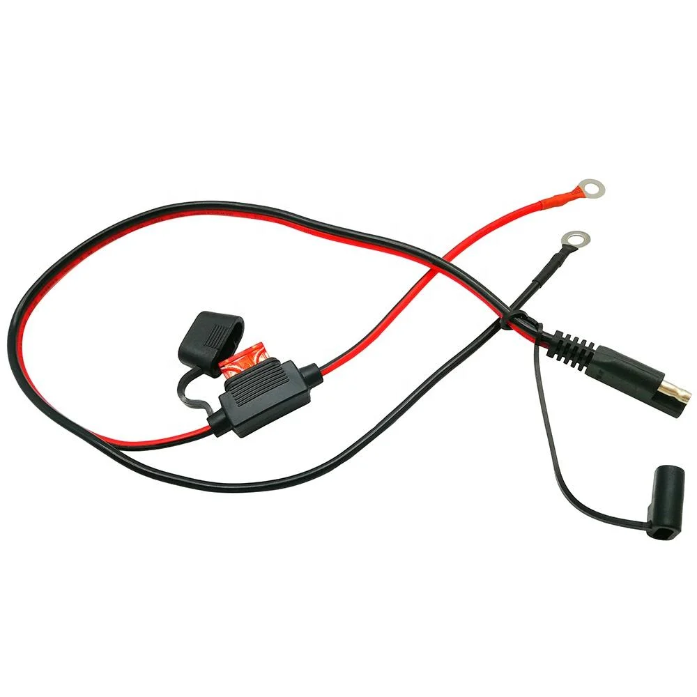 SAE to O Ring Terminal Connectors Harness Wire Quick Disconnect Wiring for Motorcycle Car Battery Charging Cable