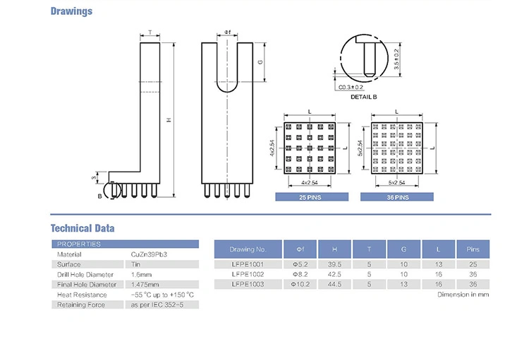 Connector and Terminals Designed for Solderless PCB Board