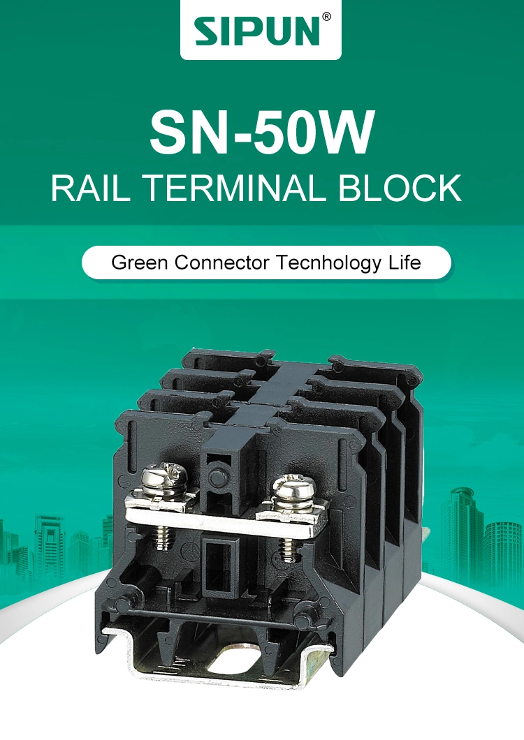 DIN Rail Connector AWG 16-6 Ring Connector Terminal Block
