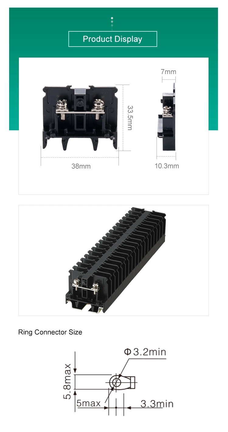 Sn-10W FUJI Barrier Terminal Block for Ring Connector