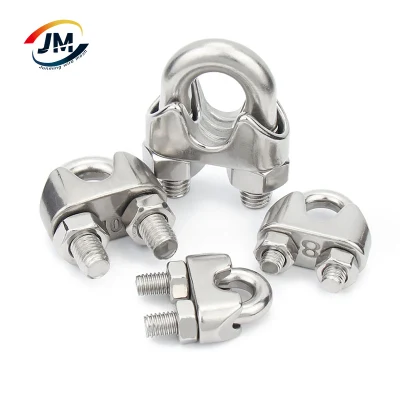 China Supplier Stainless Steel Electro Galanized Malleable Cable Clamp 1/4" 5/16" 3/8"