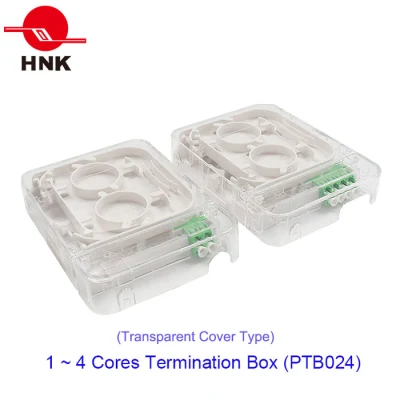 4 Fibers Fiber Optic Termination Box with Transparent Cover