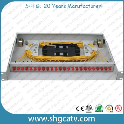 Factory Price 24 Ports/Adapter/Splice Rack Mount Fiber Optic Patch Panel
