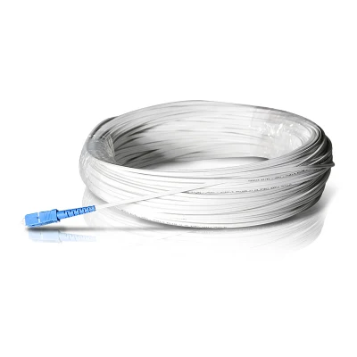 Wholesales Indoor and Outdoor Drop Cable White Sc/APC Upc LC Fiber Optic Patch Cord for FTTH Solution