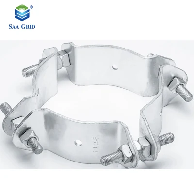 Hot DIP Galvanized Power Line Fittings Hold Hoop/Anchor Ear/Electrical Pole Clamp