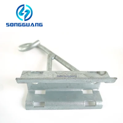 FTTH Pole Clamp Anchor Clamp Wedge Type Hooks Bracket Suspension Clamp