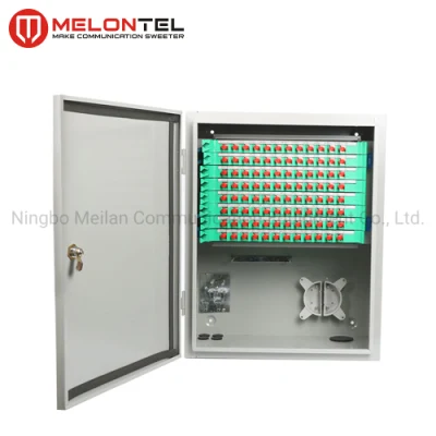 Fiber Optic 96 Core Fully Loaded Wall Mount Type Outdoor SPCC Telecom Cabinet