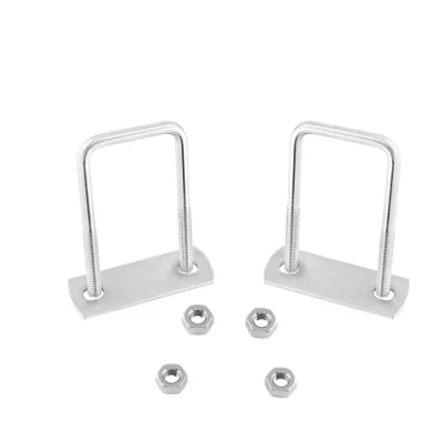 Different Type Stainless Steel Square Clamp Metal Pole U Bolt Brackets Fastener for Camper Trailer Marine Boat