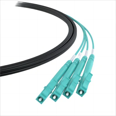 LC-LC 30m Cable Outdoor Armored LC-LC 4 Strand Om3 50/125 Multimode Fiber Optic Cable 10GB