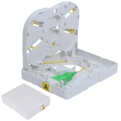 Surelink 1core 2core FTTH Plastic Faceplate Fiber Optic Terminal Box Indoor Small Rosette Box FTTH Mini Box