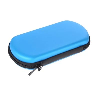 Popular Blue PU Leather Protective Shockproof EVA Carry Bag Case for PSP (FRT2-334)