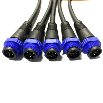 M15 Circular Plug  3Cores Waterproof Cable, Quick Lock Design for LED Light Outdoor