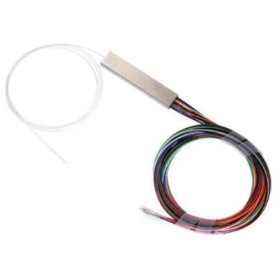 Color Ribbon 1× 32 Fiber Optic Splitter Steel Tube 0.9mm Single Mode No Connector