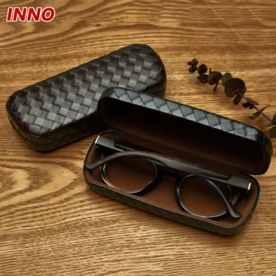 Inno-T164 Factory Direct Selling PU Leather Metal Hard Glasses Case for Eyeglasses