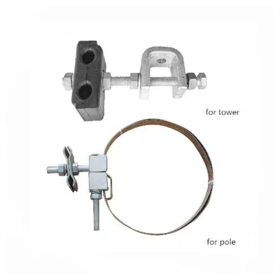 Electric Pole Fittings Metal and Rubber Down Lead Clamp