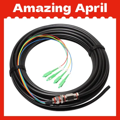 Outdoor Waterproof Service Node Cable 4cores 5.0mm Fiber Optic Pigtail
