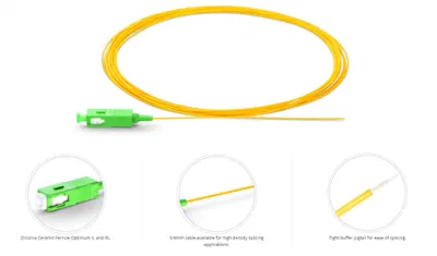 Factory Direct Sale Simplex Armored Waterproof FTTH CATV Pigtail Optical Sc/FC/St/Mu/MTRJ Connector Fiber Optic Patch Cords Cable