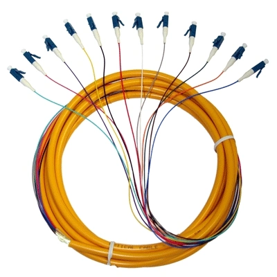 FTTH Optical 12 Core 24 Fiber Fiber Optic Bundle G657A2 Sc APC Sm White Pigtail Cable