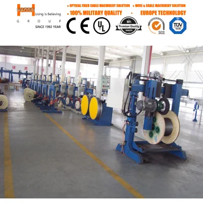 Premium Outdoor Fiber Optic Cable Machine Loose Tube Optical Fiber Cable Sz Stranding Line by Ce / ISO9001 / 7 Patents