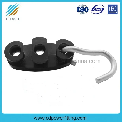 Drop Wire Cable S Type Plastic Tension Clamp with Galvanized Hook
