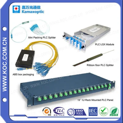 Fiber Optic PLC Splitter 1X64 ABS Box FTTX Systems