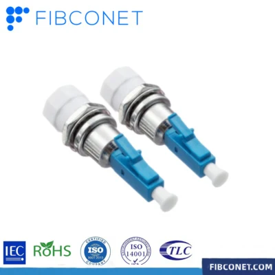 Fiber Optic LC to FC Conversion Head Flange Coupler Adapter