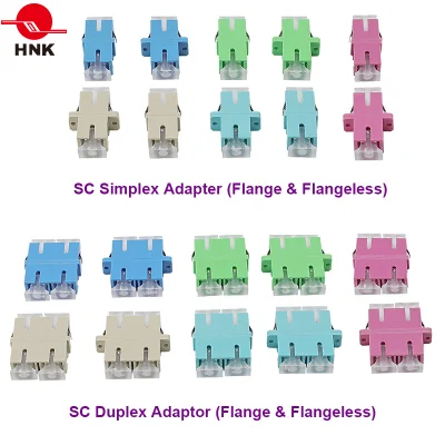 Sc/LC/FC/St/Mu/MTRJ/MPO Simplex/Duplex/Quad Singlemode/Multimode Om3/Om4/APC Standard or Hybrid Fiber Optic Adapter