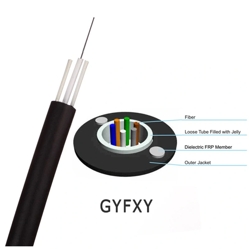 Round Structure Non-Metal Aerial Installing Cable Optical Fiber