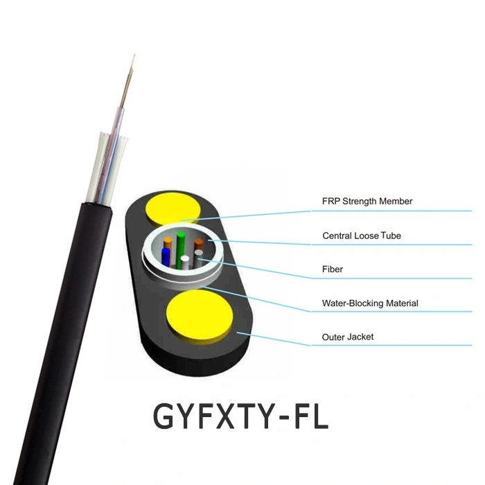 Round Structure Non-Metal Aerial Installing Cable Optical Fiber