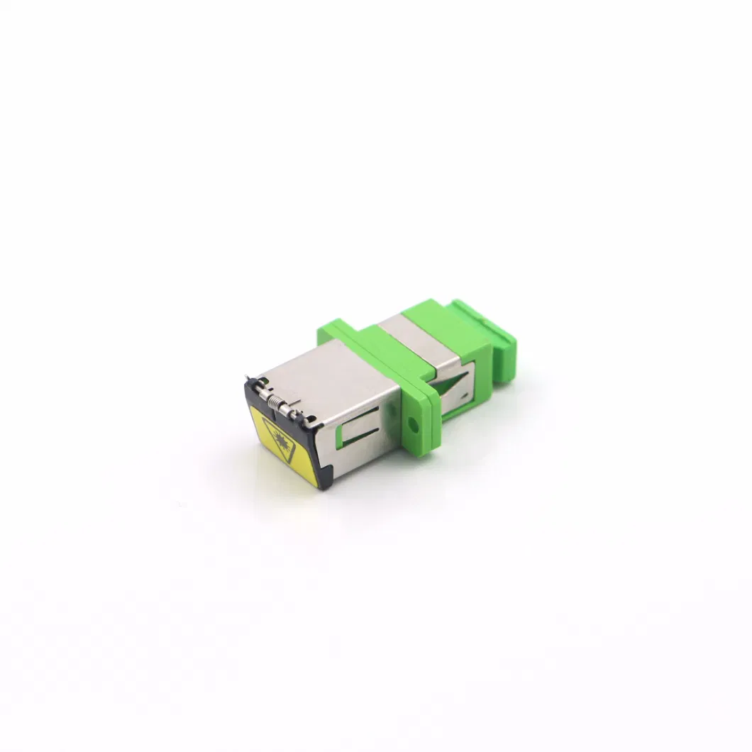 Sc/APC Sm Sx Green Fiber Optic Adapter with Shutter
