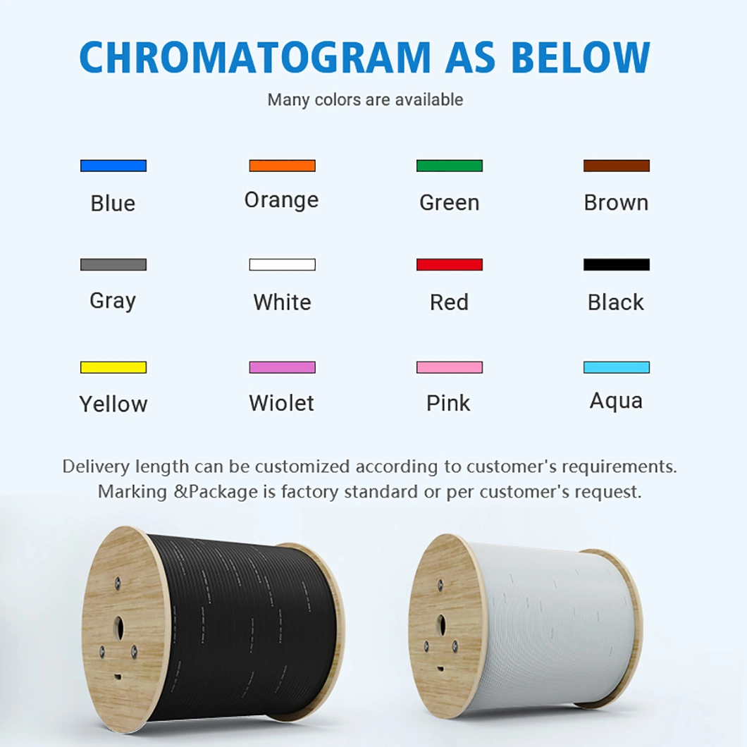 Self-Supported Drop Fiber Optic Cable (FRP or steel wire strength unit) Gjyxch/GJYXFCH for Telephone Communication