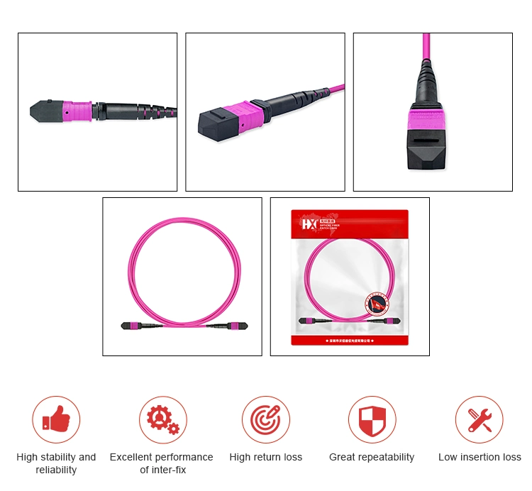 High Quality Multi-Fiber Bundle MTP MPO Cable, Single Mode Sc/APC Optic Fiber Pigtail MPO-MTP Patch Cord