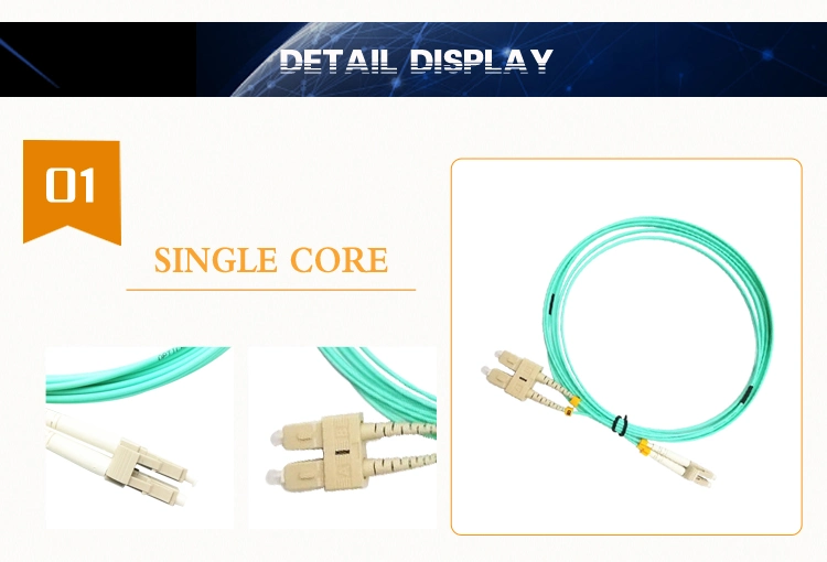 Om3 LC Upc APC Single Mode G652D G657A FTTH Fiber Optic Pigtail PVC LSZH Fiber Patchcord