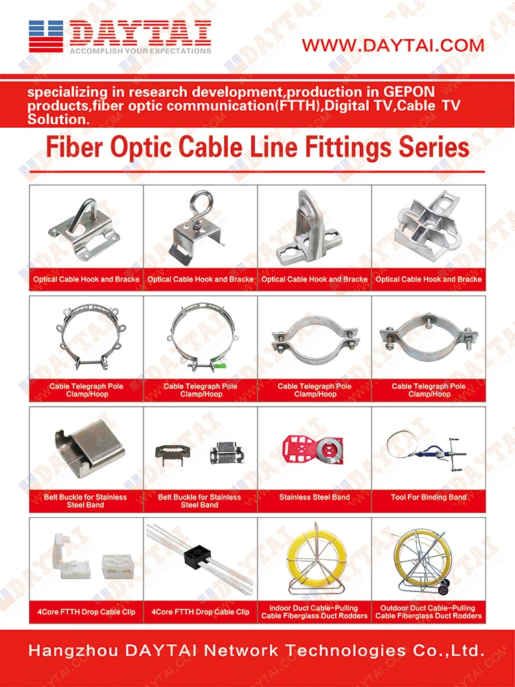 S-Type FTTH Quick Release Overhead Cable Tension Clamp for Flat and Round Cable