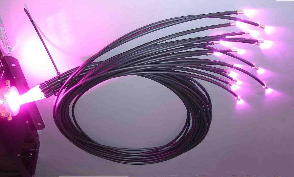 0.5mm 0.75mm End/Side Glowing Plastic Fiber Optic Cable Like Star