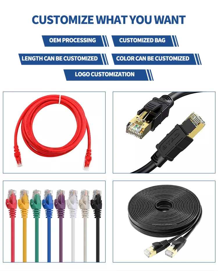 IP Camera Outdoor Exterior Cat5e FTP STP SFTP Shielded Patch Cord Waterproof RJ45 Cable 5/10/20/30/50/100 Meters
