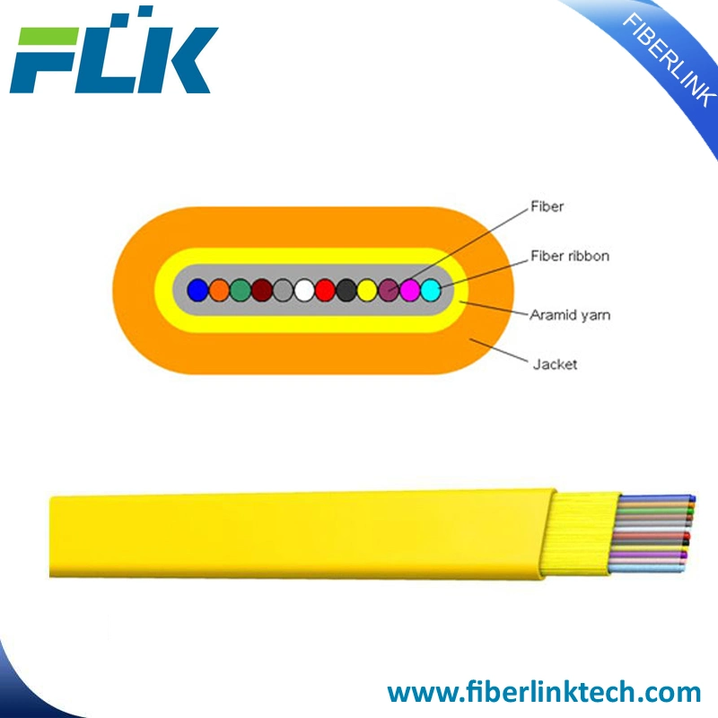 FTTX Fiber Optic 12 Cores Flat Ribbon Indoor Cable for Network