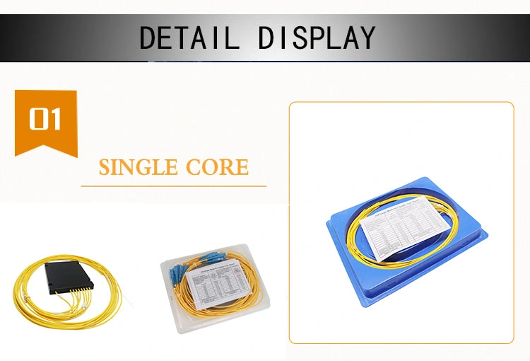 Direct Manufacturer Mini PLC Splitter Steel 1X2 PLC Splitter Fiber Optic with Sc/APC Connector Fibre Optic Fiber PLC Splitter