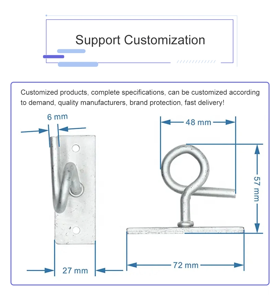 in Stock Fiber Optic Draw Durable Wall Hook Pole Bracket Spiral Hook